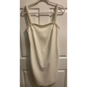 Ivory Dress with Pearl neckline